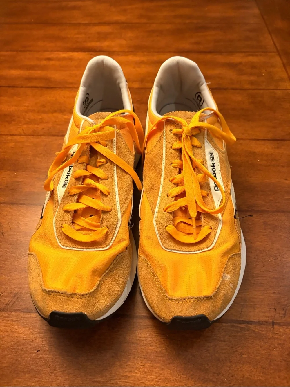 Men’s/Unisex Reebok Yellow and Black Athletic Sneakers